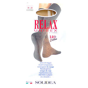 Solidea Relax Unisex Cotton Knæstrømper (L/natur/lukket)