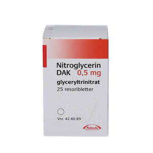 Nitroglycerin "DAK" 0,5 mg 25 stk