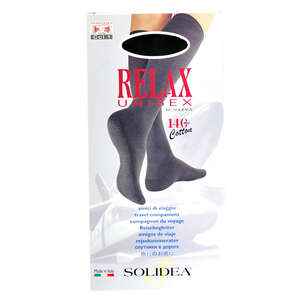 Solidea Relax Unisex Cotton Knæstrømper (S/sort/lukket)