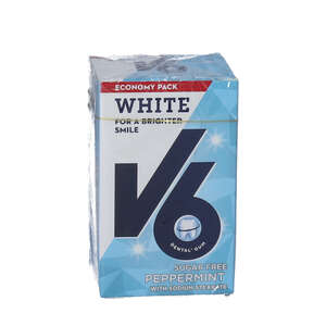 V6 White Tyggegummi (Peppermint)