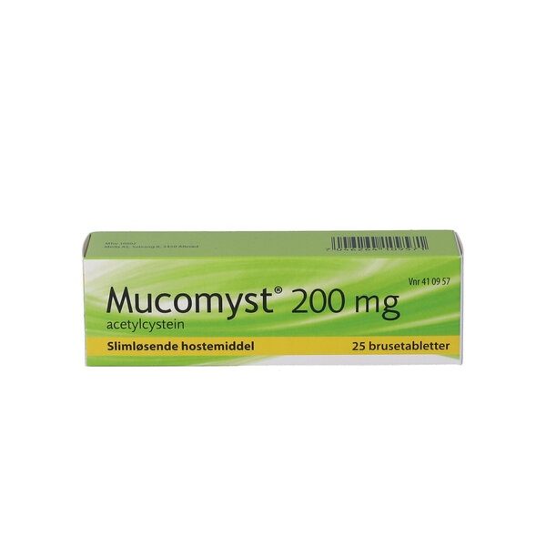 Mucomyst 200 mg 25 stk