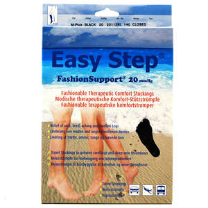 Easy Step FashionSupport Knæ (sort/lukket/M+)