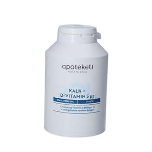 Apotekets Kalk og D-vitamin Tabletter (400 mg/5 µg ) 240 stk