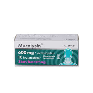 Mucolysin 600 mg Skovbær 10 stk