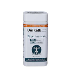 Unikalk 38 mikrogram D-vitamin (210 stk)