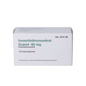 Isosorbidmononitrat  60 mg "2C4" 100 stk