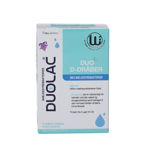 Duolac Duo+ D-dråber (2 x 7,5 ml)