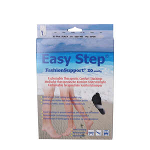Easy Step FashionSupport Knæ (sort/åben/XL+)