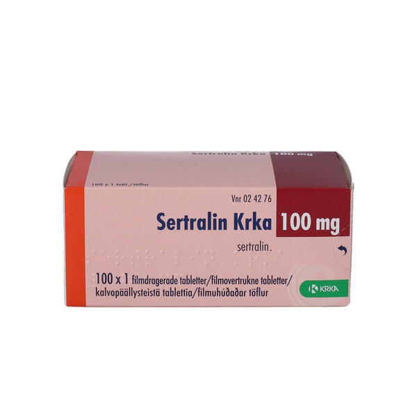 struktur Opsætning udrydde Sertralin KRKA 100 mg - dinApoteker.dk