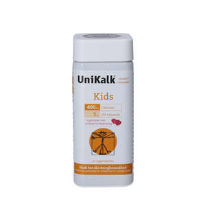 UniKalk Kids Jordbær Tyggetabletter
