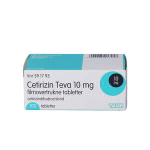 Cetirizin "Teva" 10 mg 100 stk