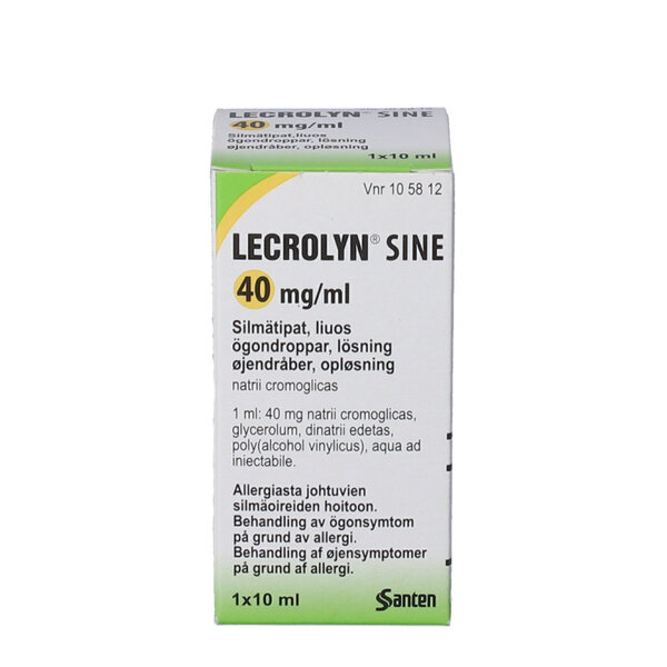 Lecrolyn sine øjendråber 10 ml