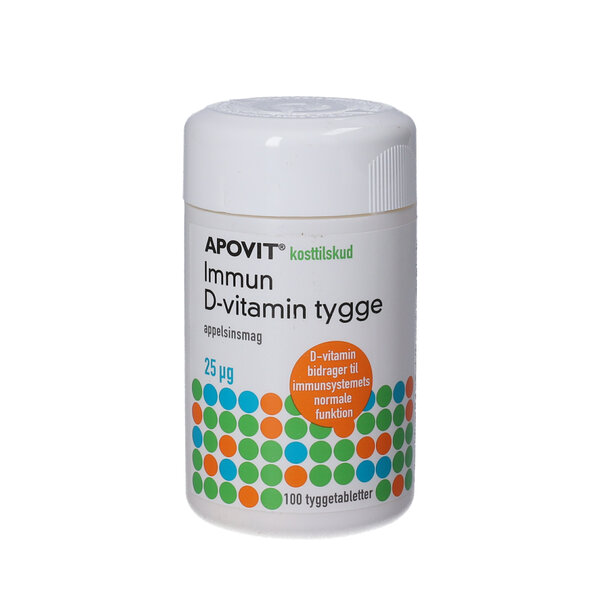 Apovit Immun D-vitamin Tygge (25 µg)