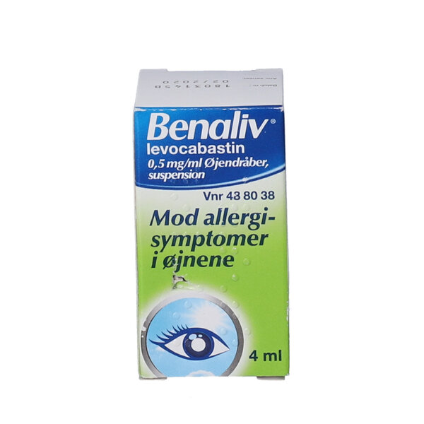 ækvator i stedet teenager Benaliv øjendråber 4 ml mod allergi | Køb på DinApoteker.dk