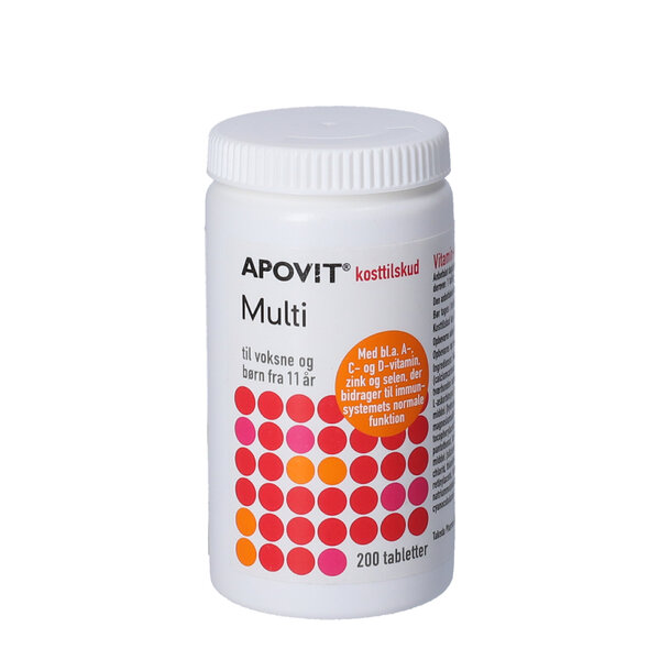 brutalt flaske Merchandising Apovit Multi tabletter 200 stk. | Køb på DinApoteker.dk