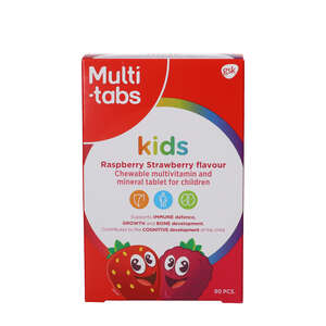Multi-tabs Kids Tyggetabletter (hindbær/jordbær)