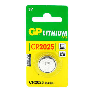 GP Lithium batteri (CR 2025 - 3 V)