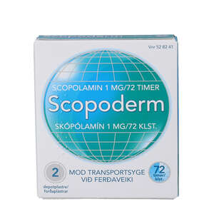 Scopoderm 1 mg/72 timer 2 stk