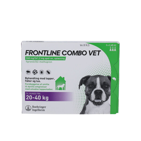 Frontline Combo Vet. (Hund 20-40 3 stk | på DinApoteker.dk