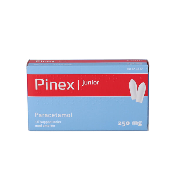 Søgemaskine optimering banan Vild Pinex Junior suppositorier 250 mg Paracetamol | Køb på DinApoteker.dk