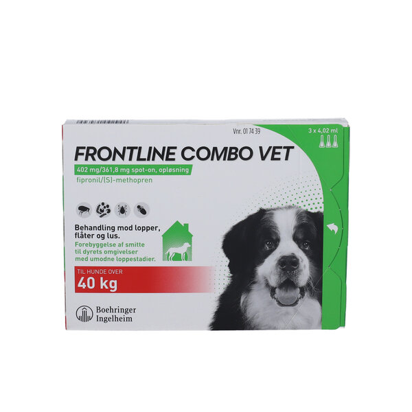 Frontline Combo (Hund >40 kg) 3 stk | Køb på
