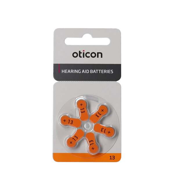 Fordampe nogle få bagværk Oticon Zinc Air Batterier 6 stk. (+13) | Køb på DinApoteker.dk