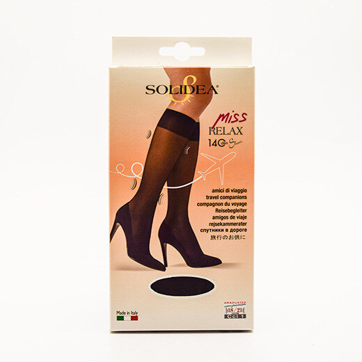 Solidea Miss Relax 140 Sheer Knæstrømpe (S/Sort)