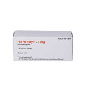 Hjertealbyl entero 75 mg  100 stk