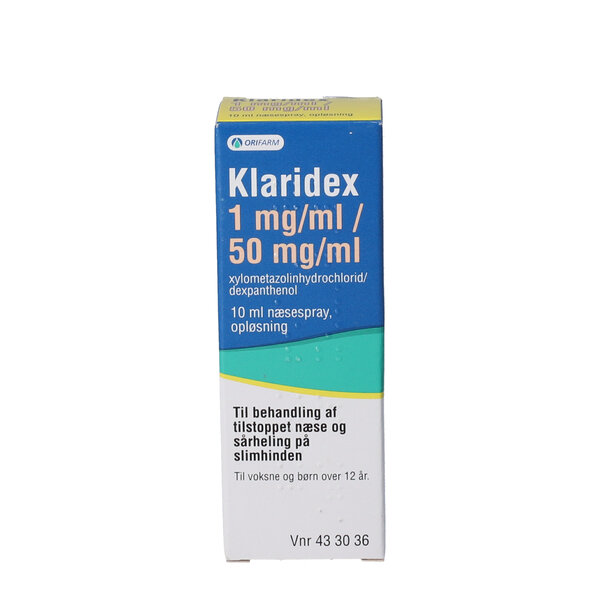 at føre golf Rejse Klaridex næsespray mod forkølelse 10 ml | Køb på DinApoteker.dk