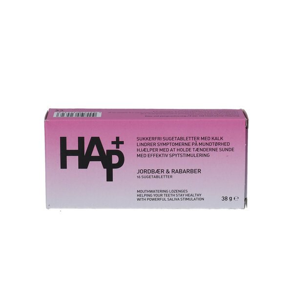 HAp+ Jordbær & Rabarber Sugetabletter