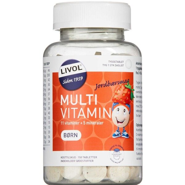 Livol Multi Total Børn (Jordbær-150 stk)