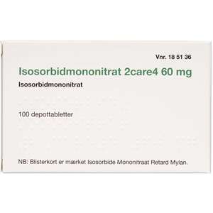 Isosorbidmononitrat  60 mg "2C4" 100 stk