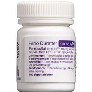 Ferro Duretter 100 mg 100 stk