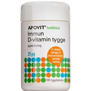 Apovit Immun D-vitamin Tygge (25 µg)