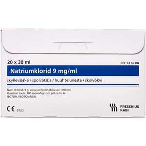 Natriumklorid isotonisk skyllevæske (20x30 ml)