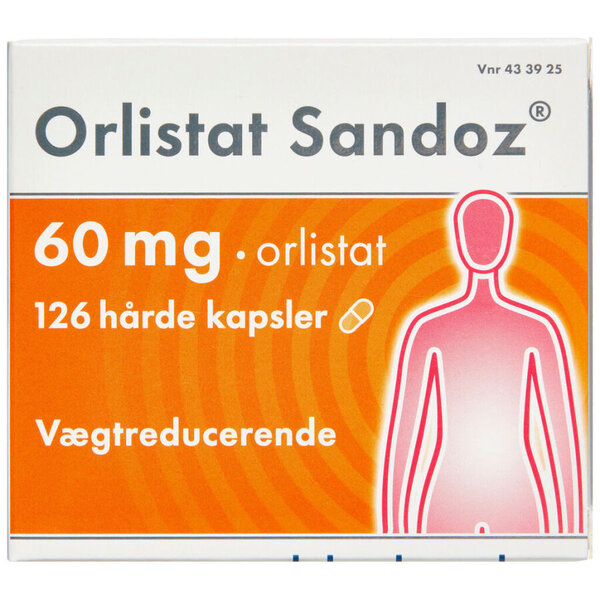 Orlistat Sandoz 60 mg 126 kapsler Køb online på DinApoteker.dk