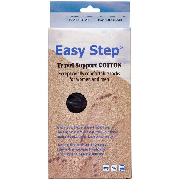 Easy Step Travel Support Cotton Knæ (Sort/5)