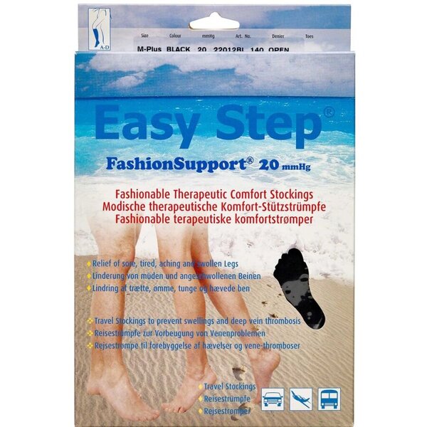 Easy Step FashionSupport Knæ (sort/åben/M+)