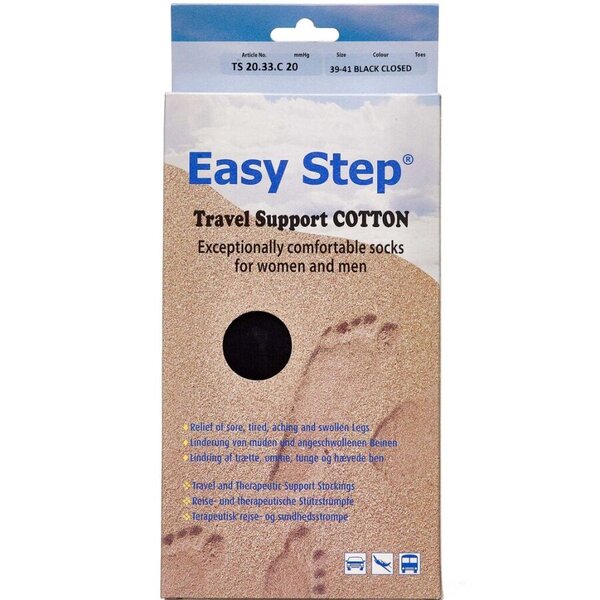 Easy Step Travel Support Cotton Knæ (Sort/3)