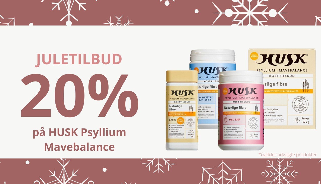 Juletilbud på Husk Psyllium Mavebalance