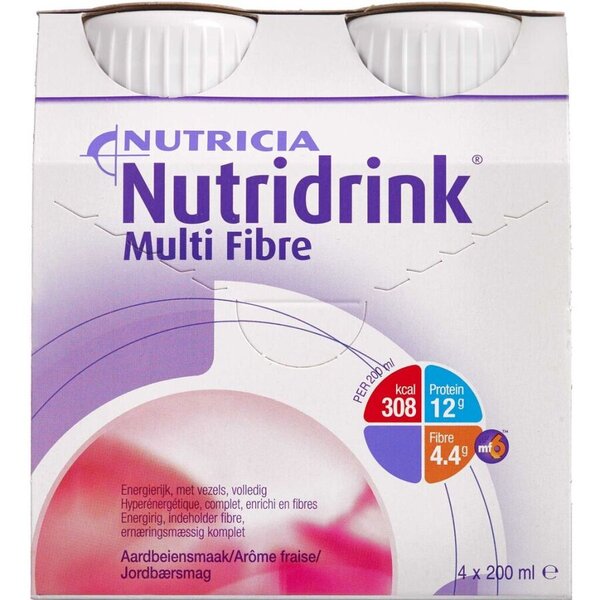 Nutridrink Multi Fibre Jordbær