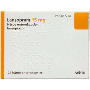 Lansopram 15 mg 28 stk