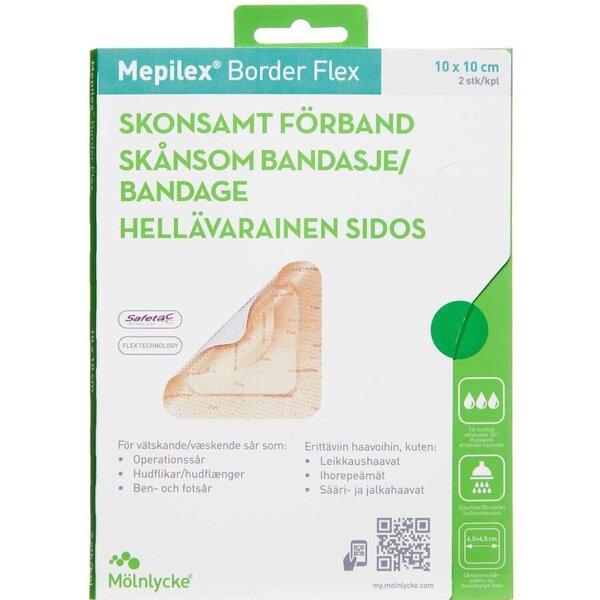 Mepilex Border Flex (10 x 10 cm) 2 stk