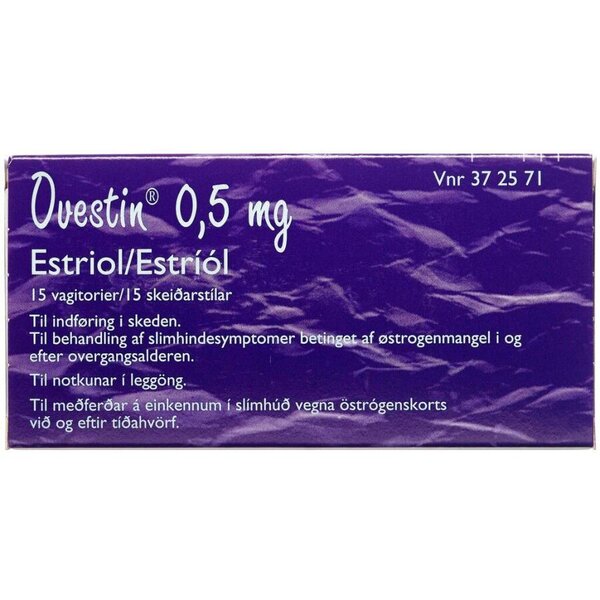 Ovestin 0,5 mg vagitorier 15 stk