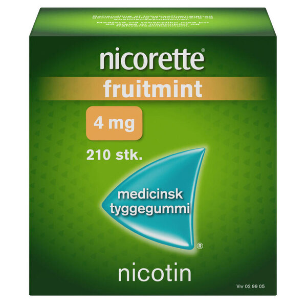 Nicorette fruitmint 4 mg 210 stk