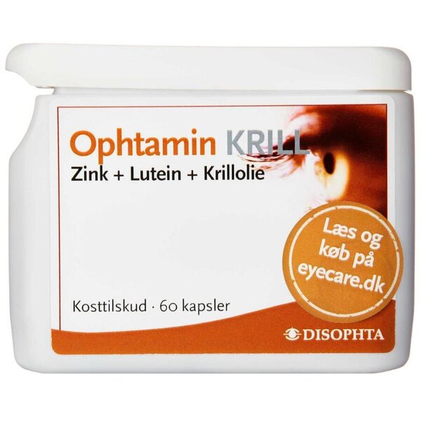 Ophtamin KRILL Lutein + Krillolie kapsler