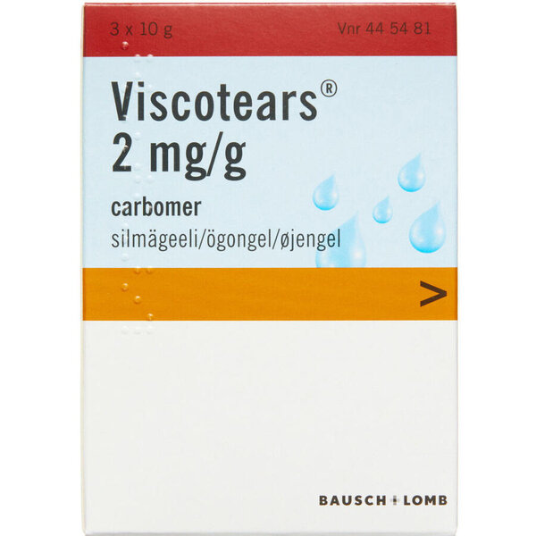 Viscotears øjendråber 3 * 10 g