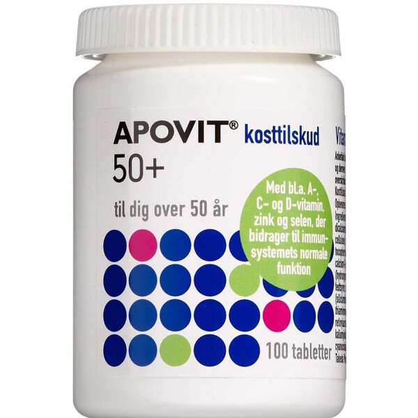 Apovit 50+ Multivitamin tabletter 100 stk