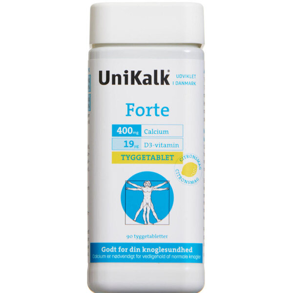 Unikalk Forte Tyggetabletter (90 stk)