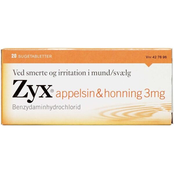 Zyx appelsin & honning 3 mg